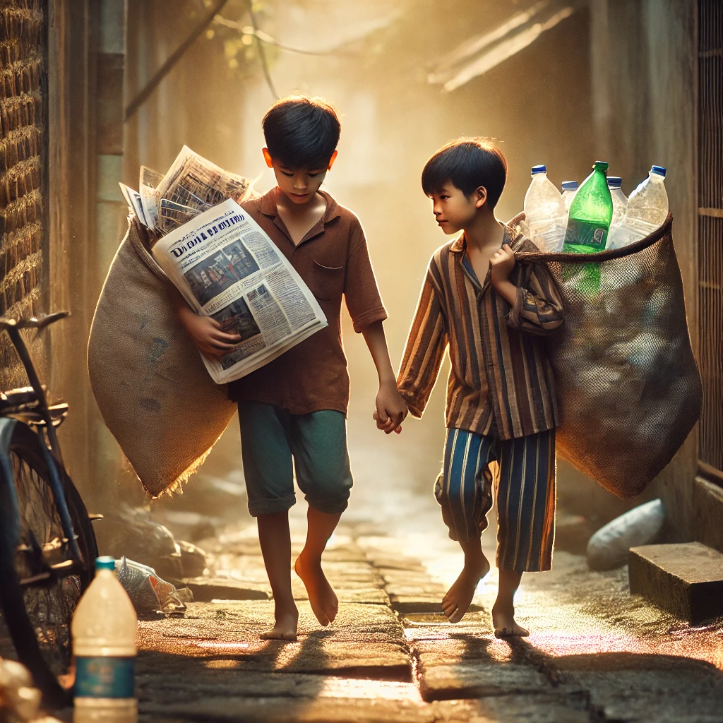 Các con giấu giếm đi nhặt ve chai để kiếm tiền mua sách vở, bố biết chuyện liền đánh mẹ vì cho rằng cố tình làm nhục mặt chồng- Ảnh 2.