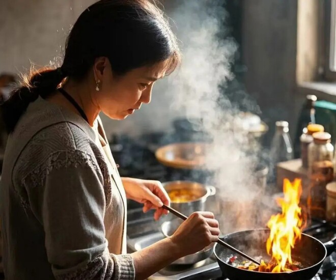 Tȏi ᵭang nấu ăn trong bḗp thì tiḗng gõ cửa vang lên. (Ảnh minh họa)